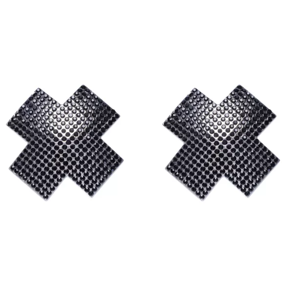 Cottelli - bröstvårtsplåster med strass - svart