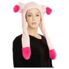 Mössa med rörliga öron - rosa