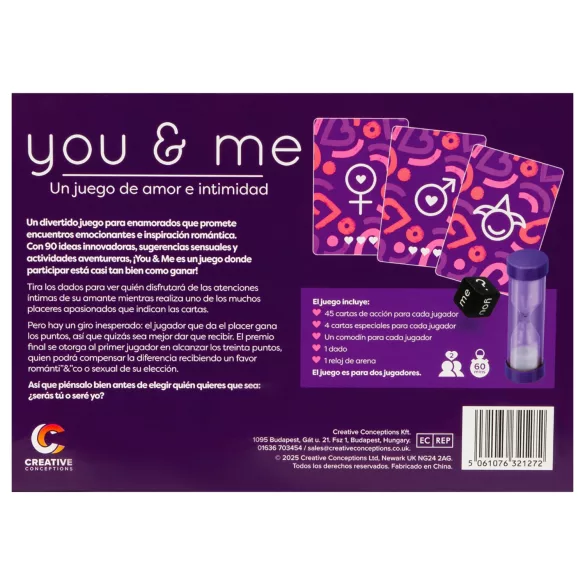 you & me - erotisk parspel (spanska)
