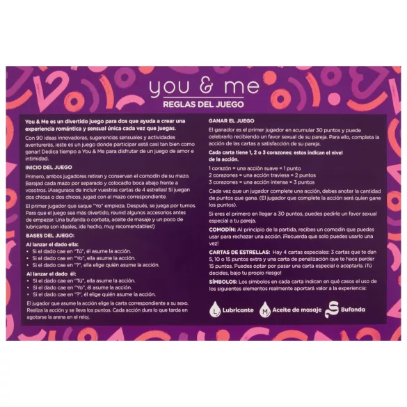 you & me - erotisk parspel (spanska)