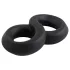Pulselock Taur - dubbel penis- och pungring (svart) - 20 mm