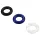 Pulselock Cirkl - TPE-penisringar, set om 3 (blandade färger)
