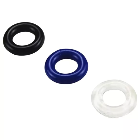 Pulselock Cirkl - TPE-penisringar, set om 3 (blandade färger)