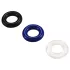 Pulselock Cirkl - TPE-penisringar, set om 3 (blandade färger)