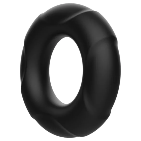 Pulselock Cirkl - silikonpenisring (svart) - 22 mm