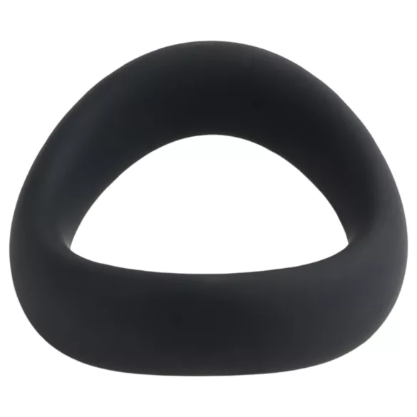 Pulselock Cocktura - tvinnad penisring i silikon (svart) - 45 mm