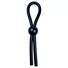  Pulselock Forge - justerbar lassoformad penisring i silikon (svart)