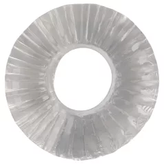   Pulselock Cocktura - räfflad penisring i TPE (transparent) - 19 mm