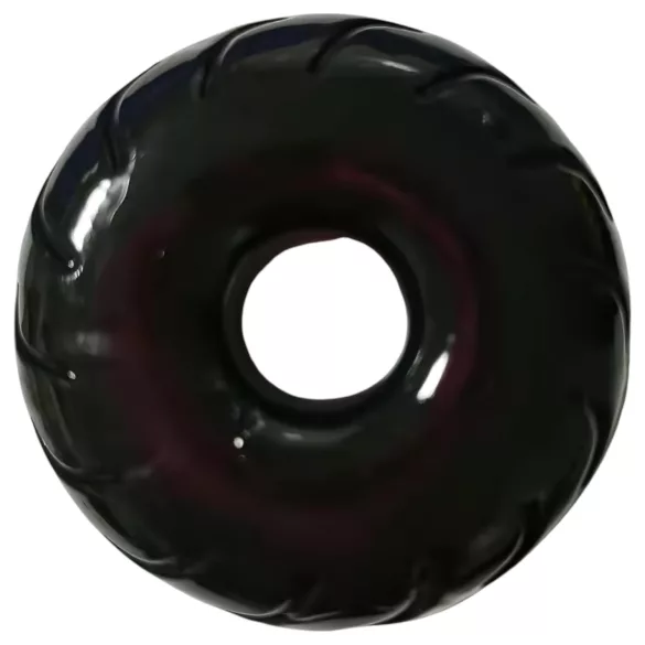 Pulselock Forge - penisring i TPE med hjulmönster (svart) - 19 mm