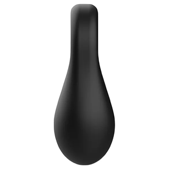 Pulselock Taur - silikon penis- och testikelring med glaskulor (svart)