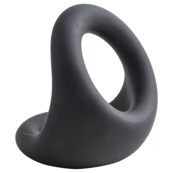 Pulselock Taur - konturrad penis- och testikelring (svart)