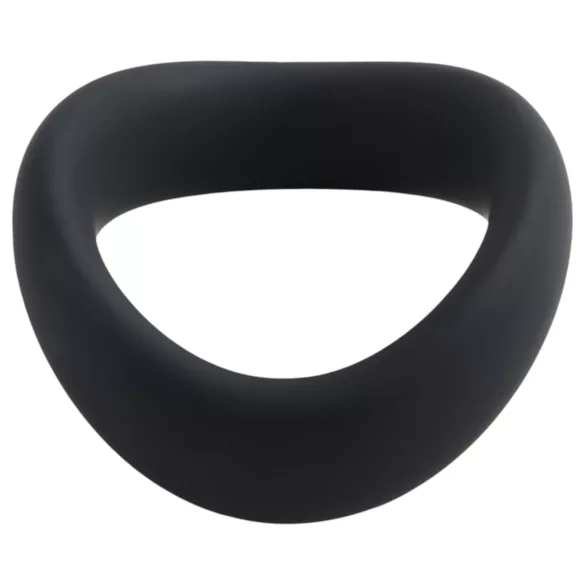 Pulselock Cocktura - vriden penisring i silikon (svart) - 47,5 mm