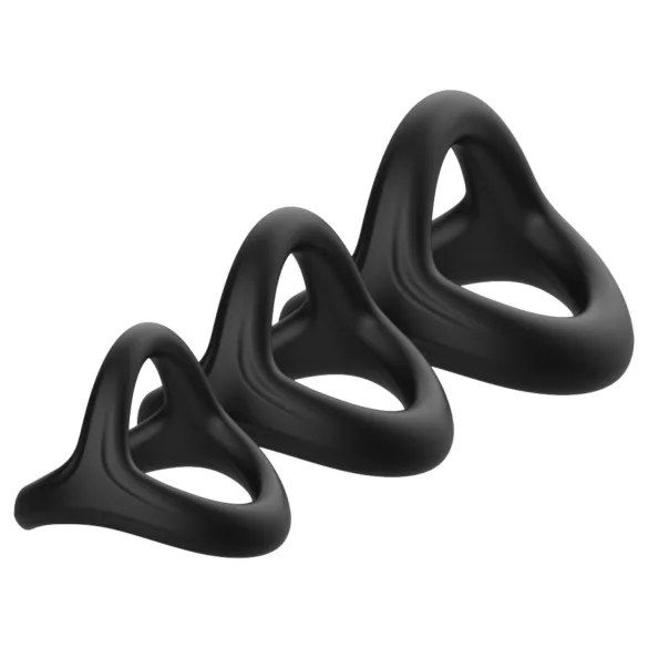 Pulselock Taur - Y-formad penis- och pungring (svart) - M