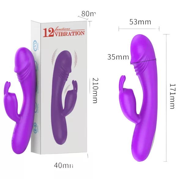 Lonely - vibrator med klitorisstimulator och G-punkt - uppladdningsbar - lila