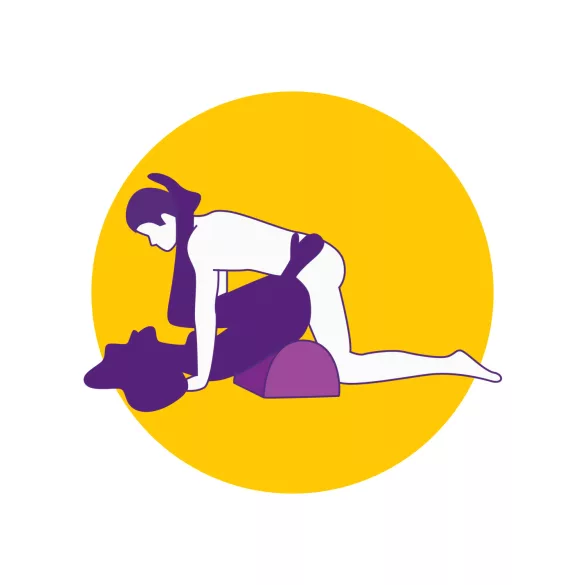 Desirel Magic Pillow - Uppblåsbar sexkudde med dildohållare (lila)
