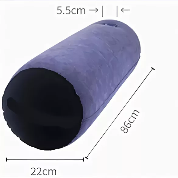Magic Pillow - uppblåsbar sexkudde - cylinderformad - lila