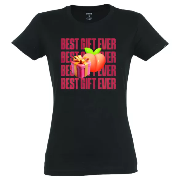 Best Gift Ever - dam t-shirt - bomull - svart - L