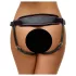 ZADO - svart lädersele för påsättlig dildo BDSM (S-L)