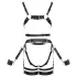 ZADO - flerdelat läderharness-set med manschett - svart