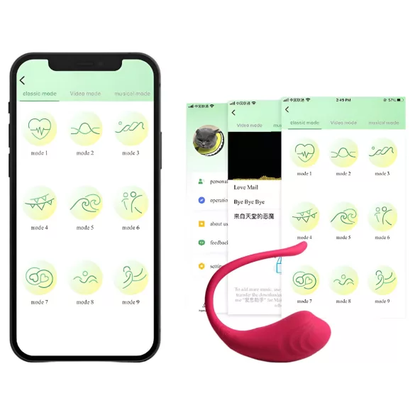 Funny Me - App-styrt vibratorägg (rosa)