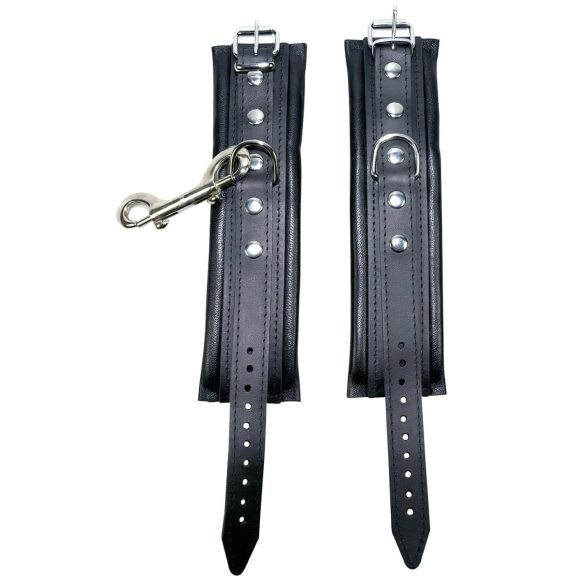 ZADO - handledsbojor i läder med karbinhake - svart