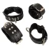 ZADO - sängfäste bondage set - läder - svart