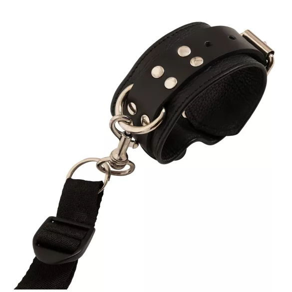 ZADO - sängfäste bondage set - läder - svart