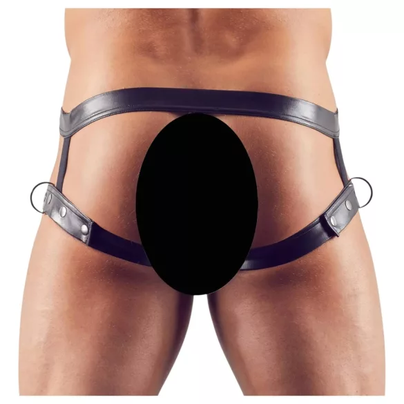 Svenjoyment - harnes med penisring - svart - M/L