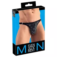 Svenjoyment - herrtanga med strass - svart - M