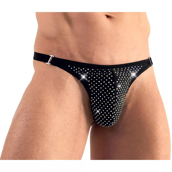 Svenjoyment - herrtanga med strass - svart - L