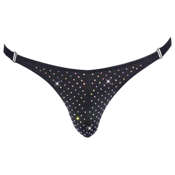 Svenjoyment - herrtanga med strass - svart - L