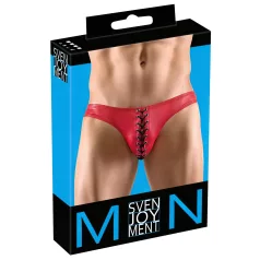 Svenjoyment - herrtrosa med snörning - svart röd - M