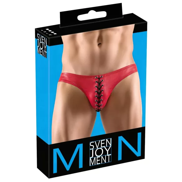 Svenjoyment - herrtrosa med snörning - svart röd - M