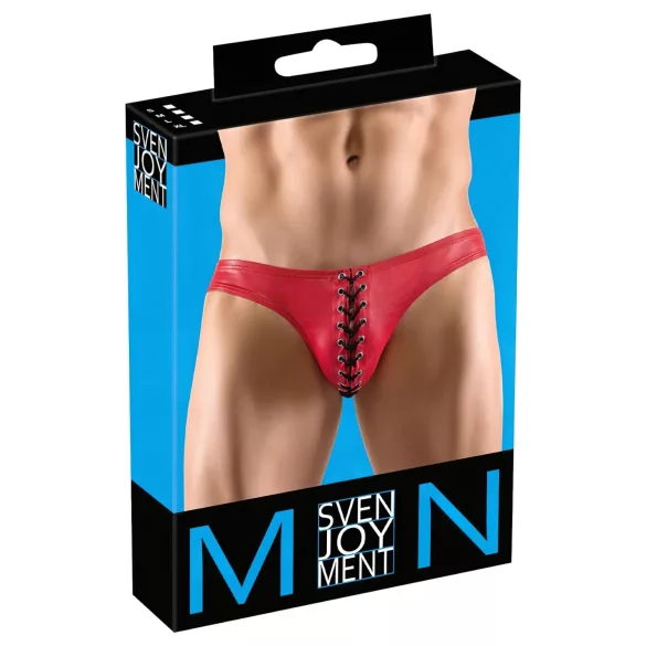 Svenjoyment - herrtrosa med snörning - svart röd - M