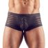 Genomskinliga randiga boxershorts (svart) - XL