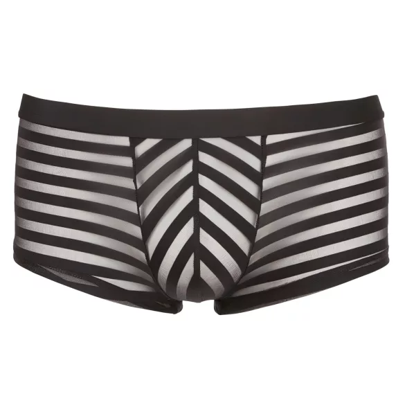 Boxer - herrunderkläder - genomskinlig randig - svart - XXL
