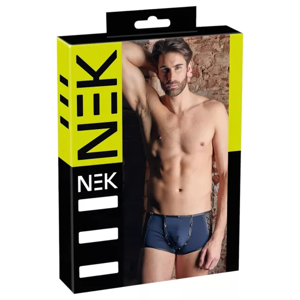 NEK - boxerkalsonger herr - snörning nätinsats - svart blå - L