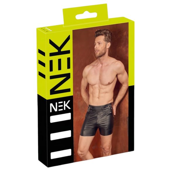 NEK - Förlängda Herrshorts med Metallsänne (Svart)