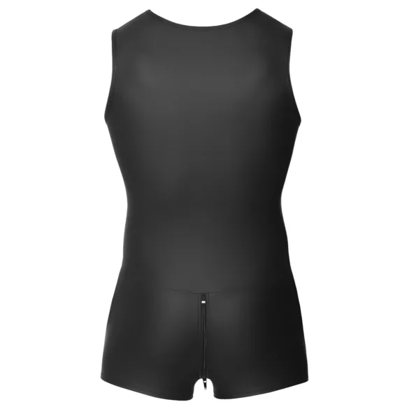Svenjoyment - ärmlös kort overall för män (svart)