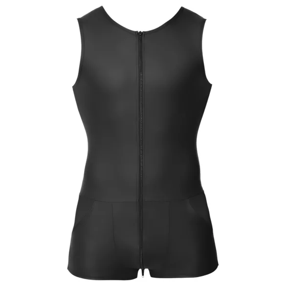 Svenjoyment - ärmlös kort overall för män (svart) - L