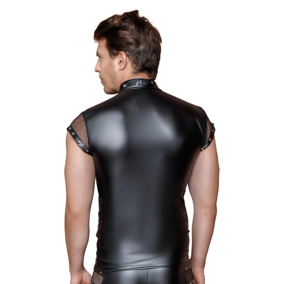 NEK - herrtröja med nitar och nätinsats (svart)