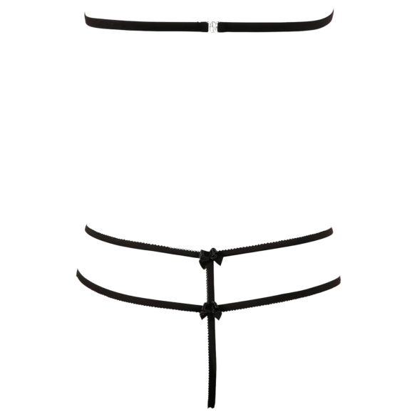 Cottelli - Öppen spetsset - svart - XL