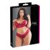 Cottelli Plus Size - mjukt spetsunderklädesset (röd) - 4XL