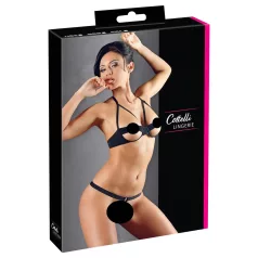 Cottelli - bh set med metallringar - svart