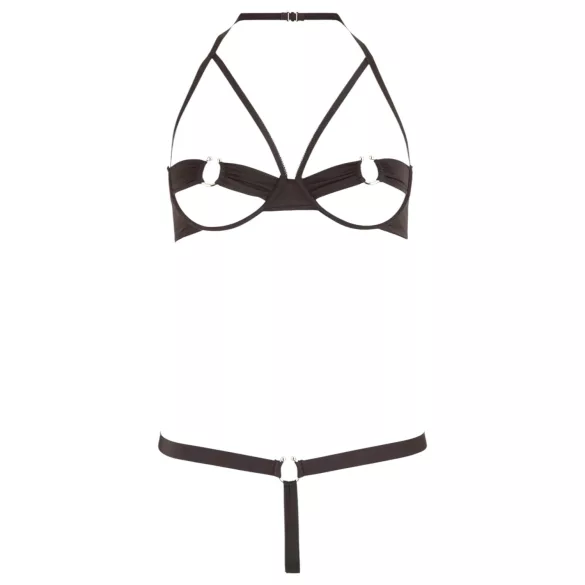 Cottelli - bh set med metallringar - svart - 80B/M