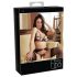 Abierta Fina - glittrande spetsmagin - bh-set (svart) - XL