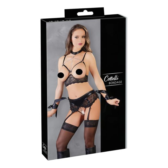 Cottelli Bondage - 5-delat spetsunderklädset - L