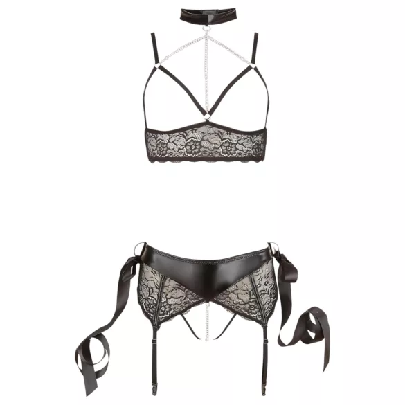 Cottelli Bondage - underklädesset med spets 5 delar - XL