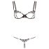 Cottelli - Glittrande broderad bh-set (svart) - L