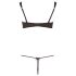 Cottelli - Glittrande broderad bh-set (svart) - L